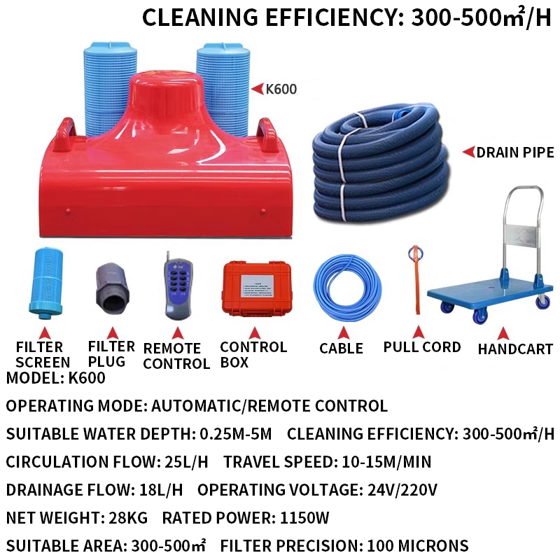 Outdoor Power Vacuum - Aspirador de Piscina Automático Subaquático de