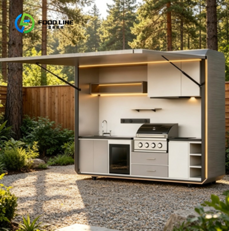 Outdoor Kitchen Power - Cozinha Externa de Aço Alimentada por