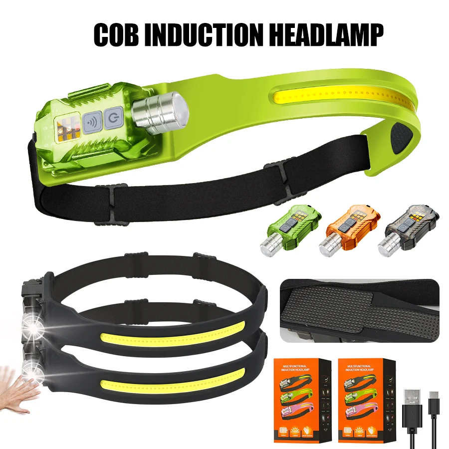 Outdoor Power For Camping - Poderosa lanterna de cabeça recarregável portátil