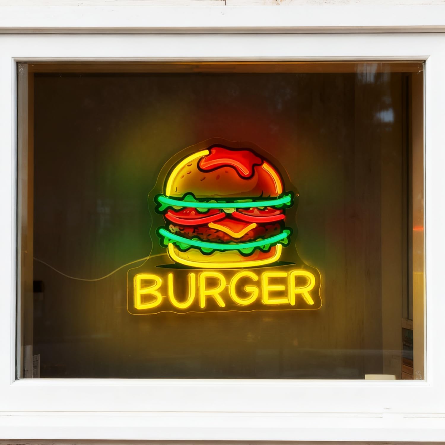 Letreiro Neon de Hambúrguer, P - Outdoor Kitchen Power avaliação e preço