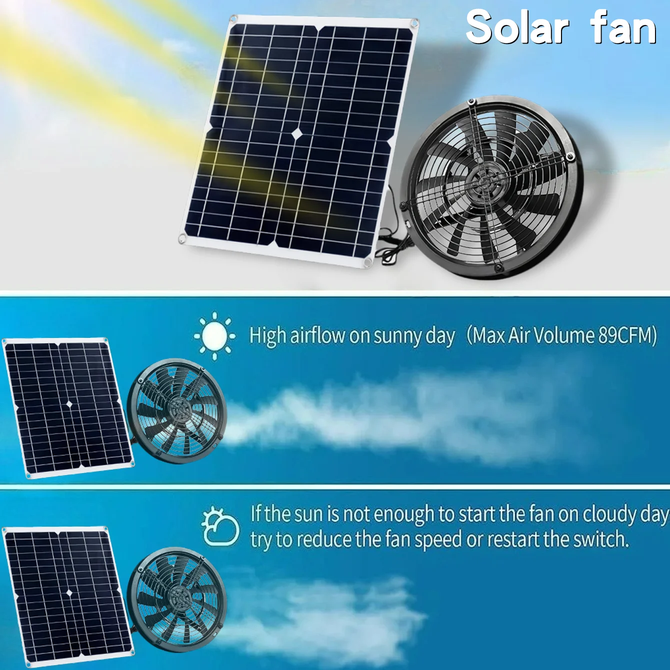 Kit de Ventilador Solar 15W 25 - Outdoor Power Kit avaliação e preço