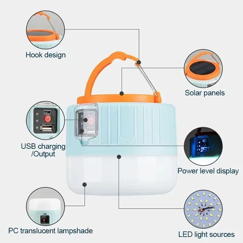 Lanterna de acampamento solar  - Outdoor Power For Camping avaliação e preço