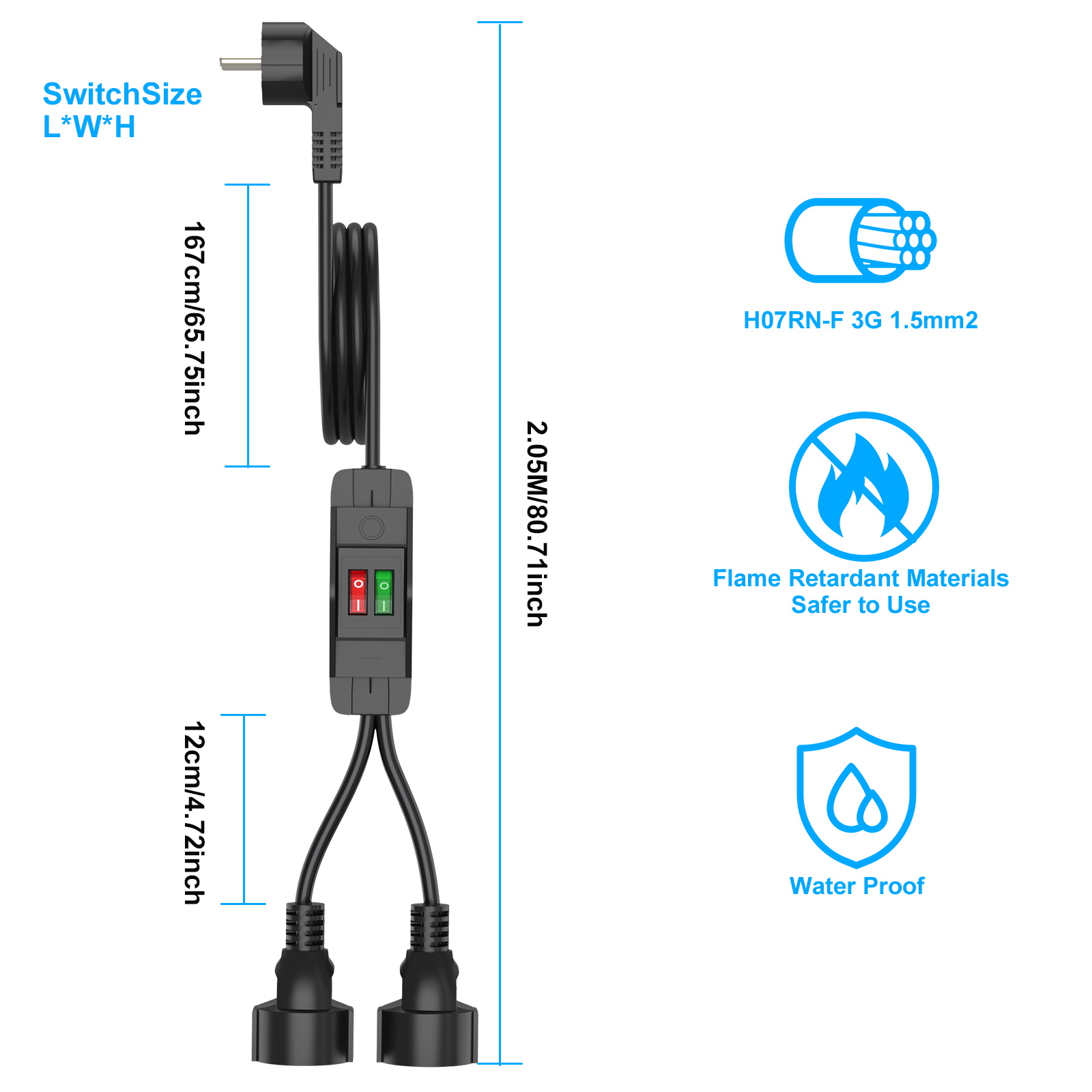 Cabo de extensão de plugue UE  - Outdoor Power Extension avaliação e preço