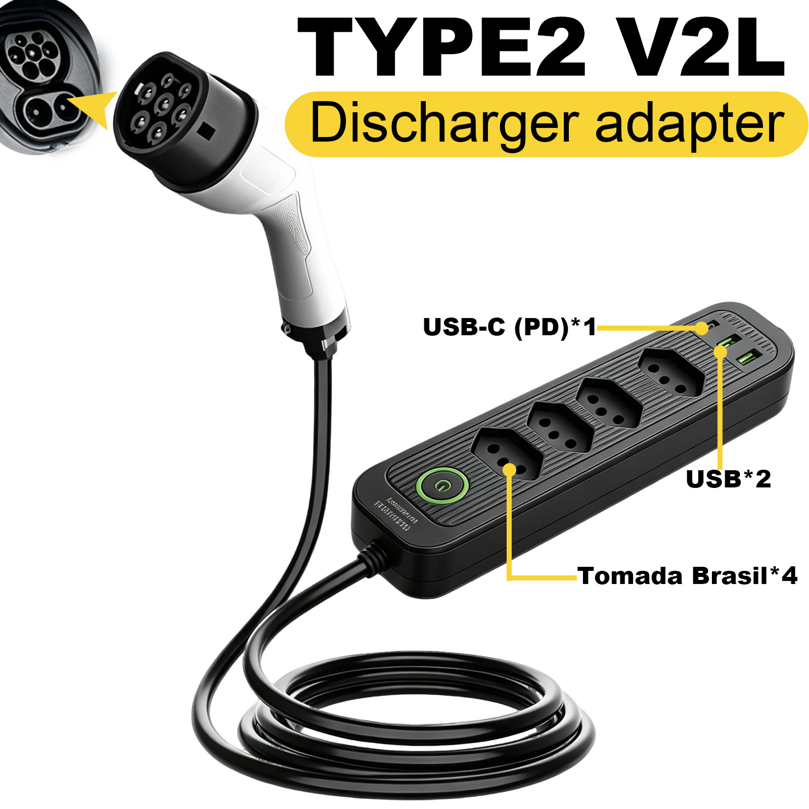 Adaptador de Descarga Tipo 2 V - Outdoor Power Outlet avaliação e preço
