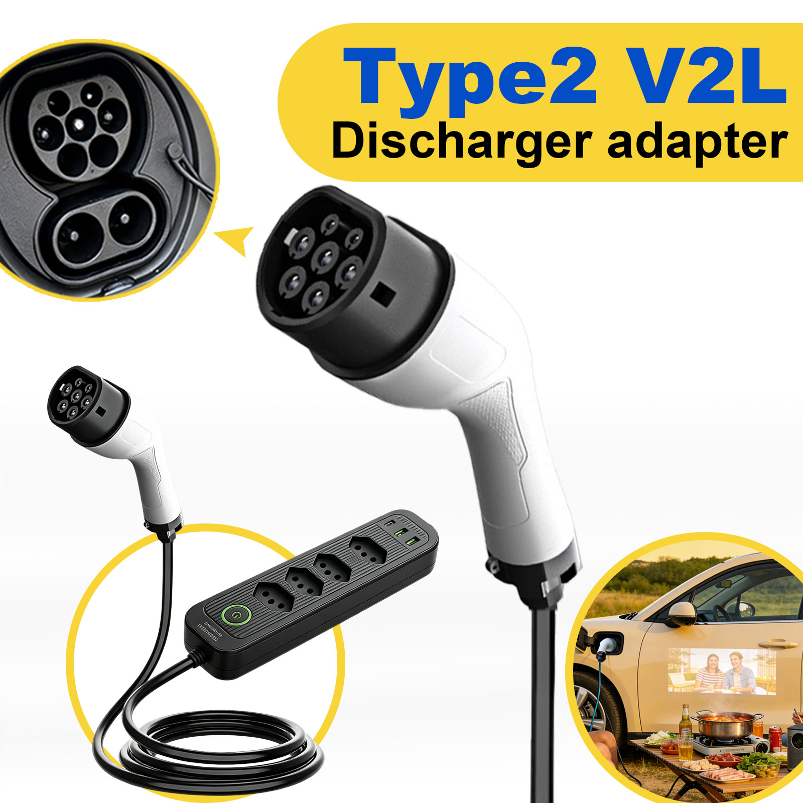 Adaptador de Descarga Tipo 2 V - Outdoor Power Outlet avaliação e preço