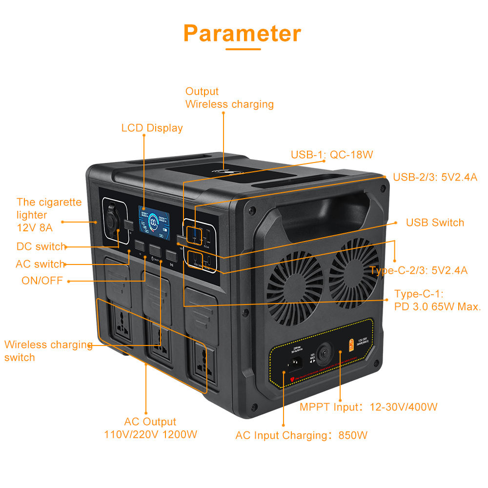Gerador Solar Portátil de 1200 - Outdoor Power For Camping avaliação e preço