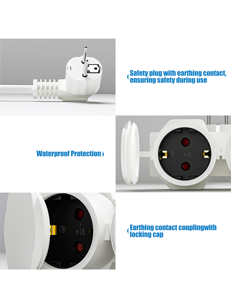 Cabo de Extensão EU com 2 Toma - Outdoor Power Extension avaliação e preço