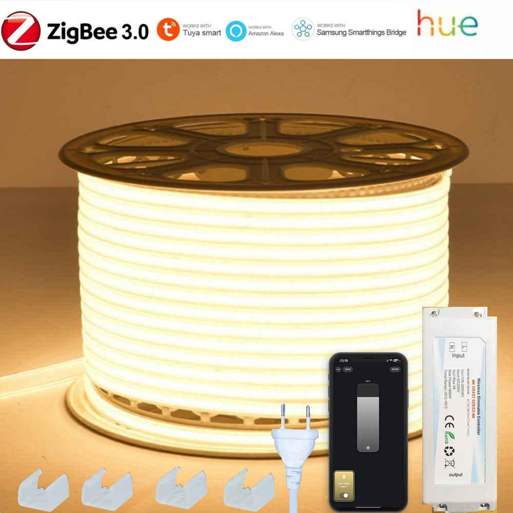 Zigbee 3.0 220v cob led luz de - Outdoor Power Point Zigbee avaliação e preço