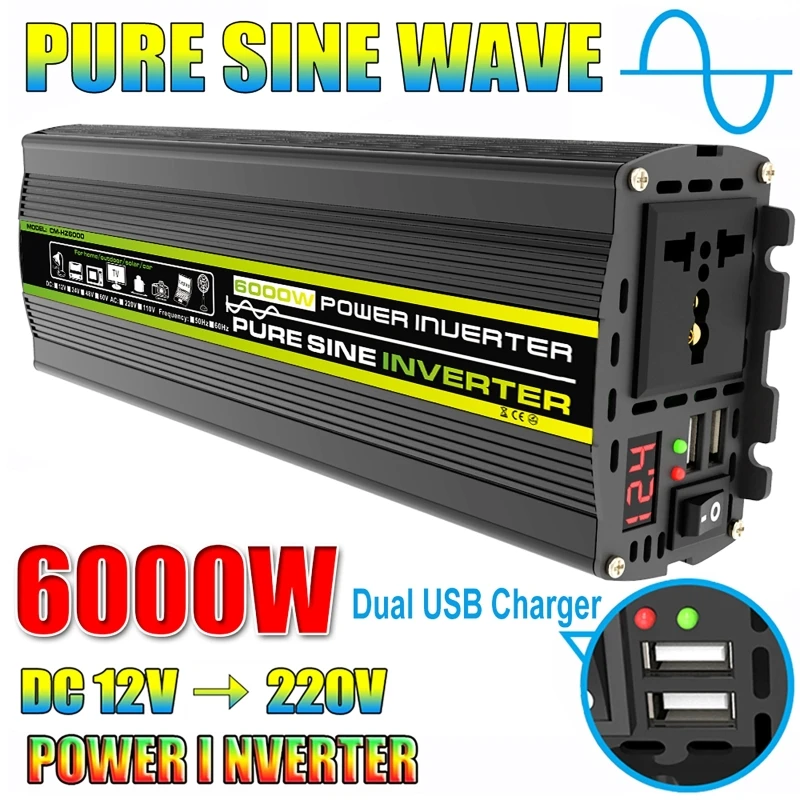 6000w dc12/24v para ac 220v in - Outdoor Power Transformer avaliação e preço