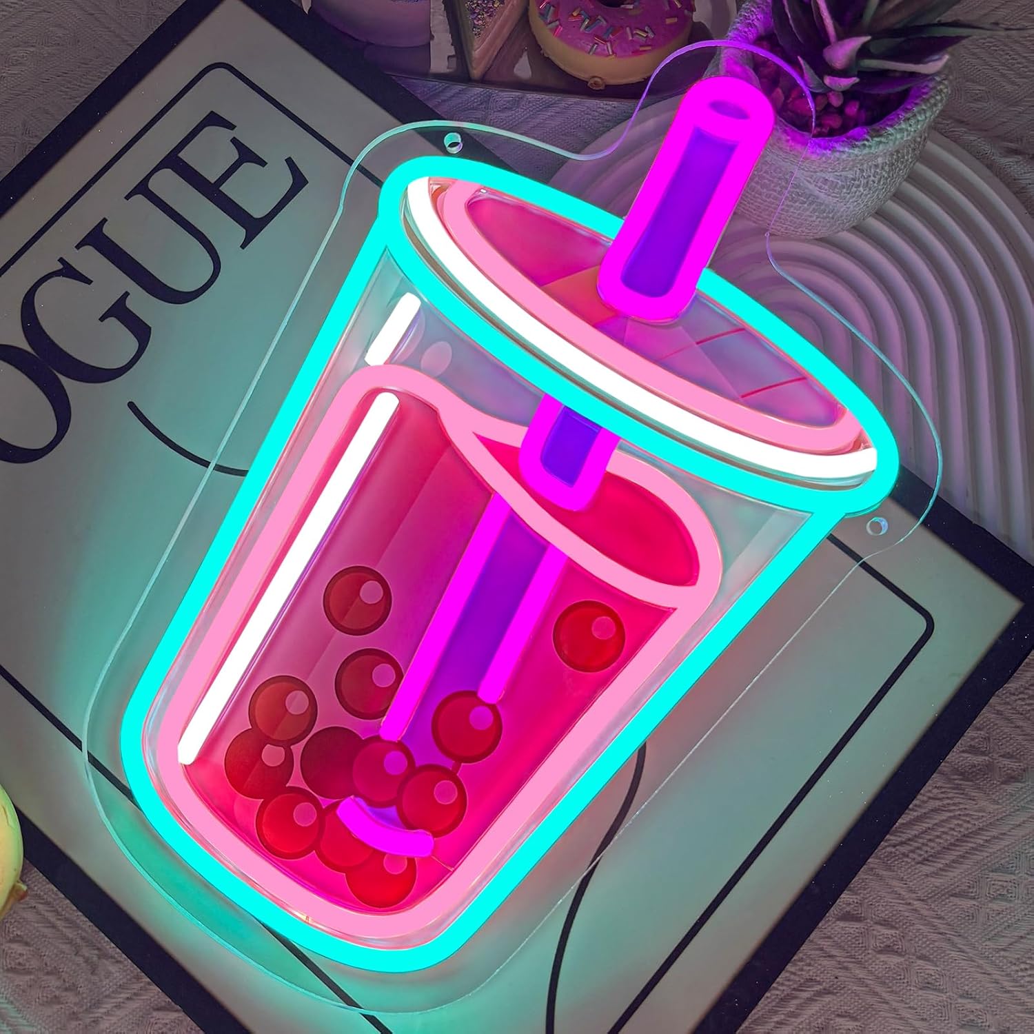 Letreiro Neon Bubble Tea com L - Outdoor Kitchen Power avaliação e preço